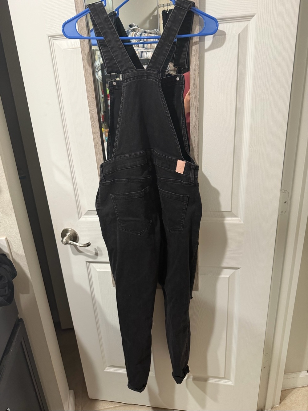 Black Denim Overall Jumpsuit for Women